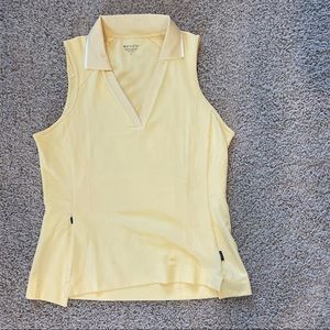 Athleta Everyday Polo Tank Lunaria Yellow Size Medium